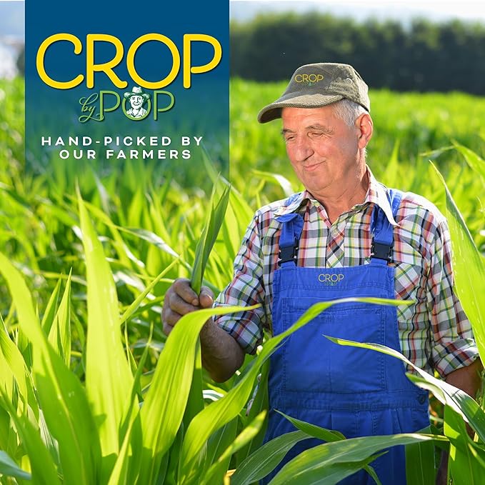 CROP BY POP - Organic Sun Dried Apricots, No Sugar Added, Unsulphured (32oz, 2 LB) Bulk Dry Fruits Packed Fresh in Resealable Bag - USDA Organic, Non GMO, Kosher