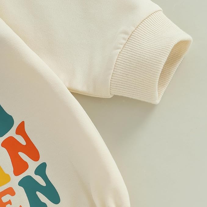 Kupretty Baby Boy Girl Sweatshirt Romper Cute Winter Fall Clothes Siblings Crew Neck Long Sleeve Bubble Infant Bodysuit