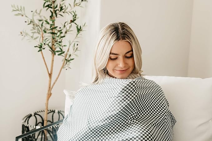 Baby Car Seat Cover Canopy and Nursing Cover Multi-Use Stretchy 5 in 1 Gift "Nash" by Copper Pearl