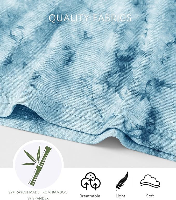 Jimonda Baby/Toddler Soft Sleepwear Short sleeve Kids Cool Pajama Outdoor 2-Piece Shirt&Shorts Casual sets Tie Dye PJ