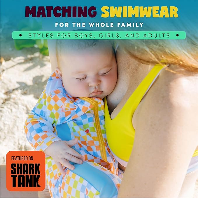 SwimZip Boys' Long-Sleeve UPF 50+ Swimsuit for Baby, Toddler, & Little Boys