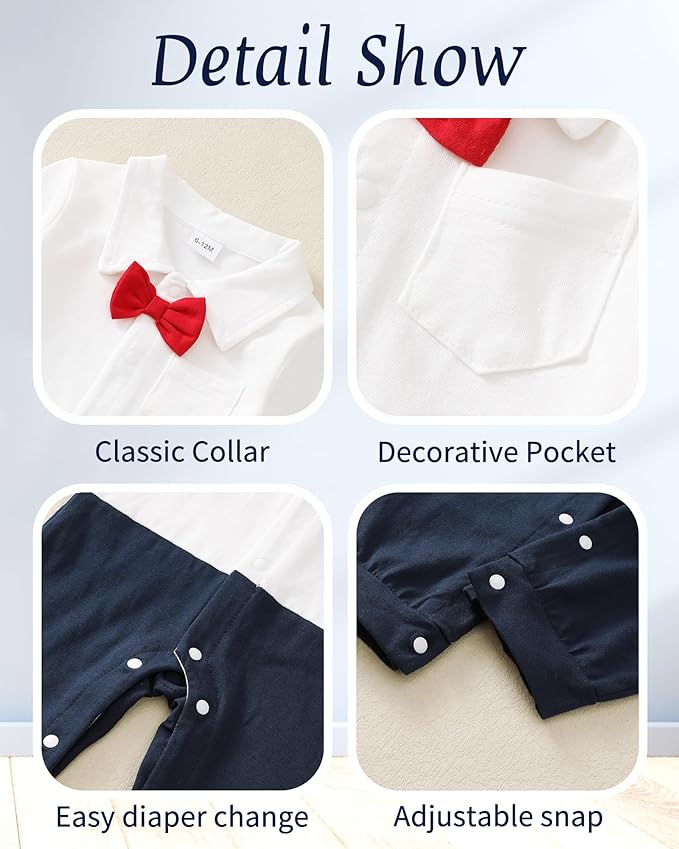 NZRVAWS Baby Boy Clothes Preemie Infant Boy Bear Outfits Jumpsuit Bodysuit Letter Print Romper