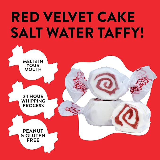 Taffy Town Saltwater Taffy, Red Velvet Cake, 2.5Lb
