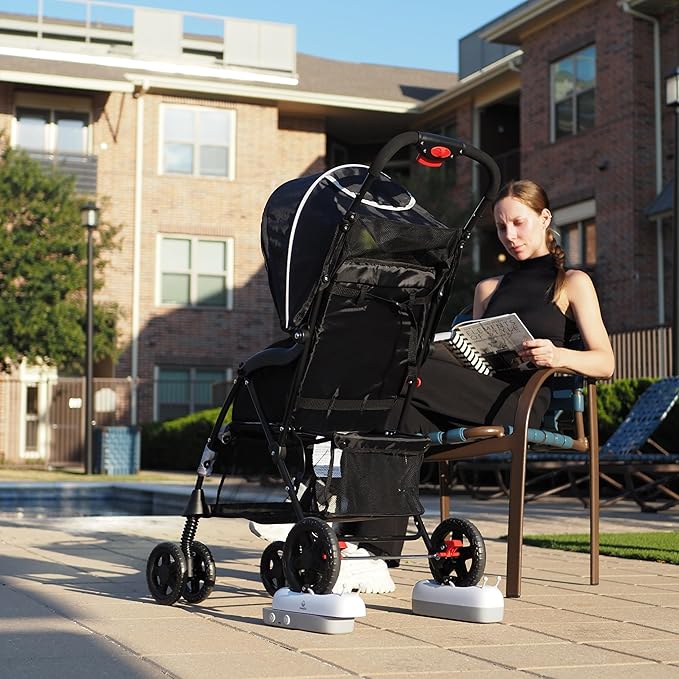 Intelligent Rocker Accessory for Baby Stroller - Automatic Soother for Peaceful Sleep - Type-C Rechargeable Cradle Roller with Adjustable Speed, Remote and Timer- Smart Rocker & Bouncer-SwaySo