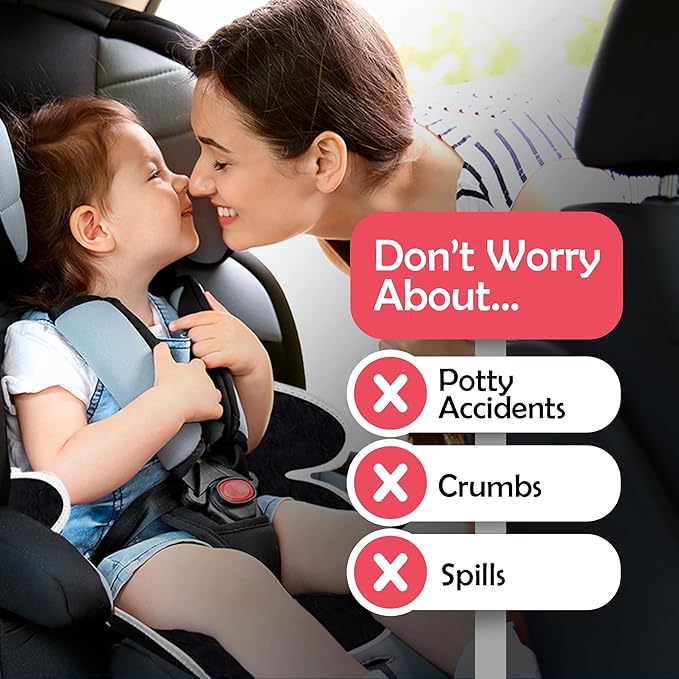 Piddle Pads - Strollers, Bouncers & Car Seat Pad, Waterproof & Machine-Washable Cover on Car Potty for Toddler, Toilet Training Seat Covers, 4 Count Piddle Pads Carseat Pad (Pack of 1)