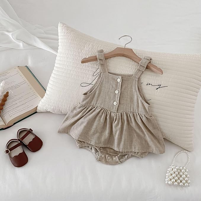 Toddler Baby Girl Summer Floral Sleeveless Romper - Ideal for 3M - 24M