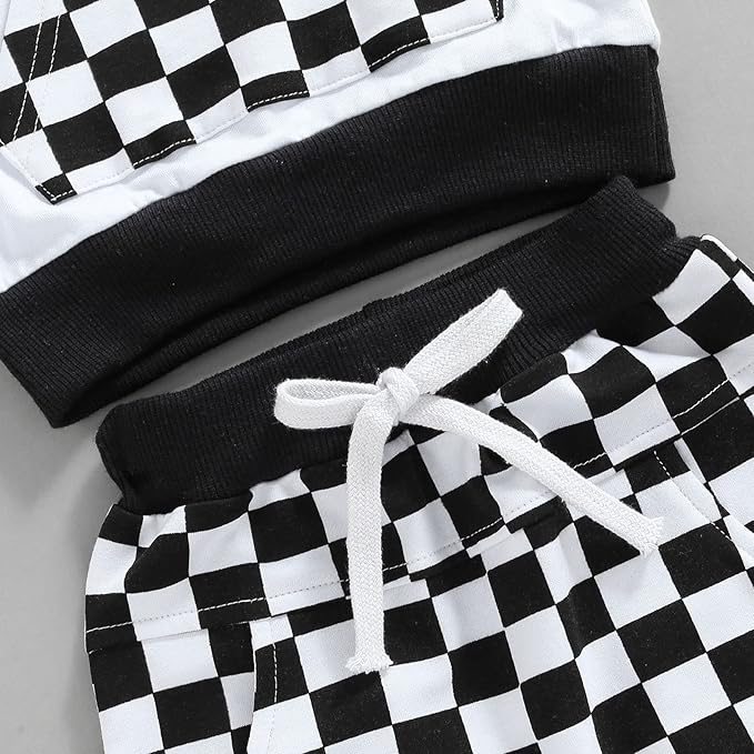 2Pcs Baby Boys Hoodie Tops Pants Set Dinosaur Deer Print Sweatsuit Fall Winter Outfits