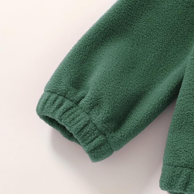 YOUNGER TREE Toddler Boy Girl Clothes Fleece Fall Winter Outfit Baby Long Sleeve Button Sweatshirt and Pants Sweatsuits Set