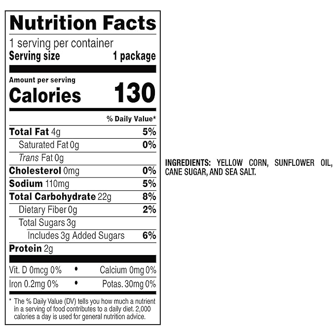 PopCorners Popped Corn Snacks, Kettle Corn, 1 Ounce (Pack of 20) (Packaging May Vary)