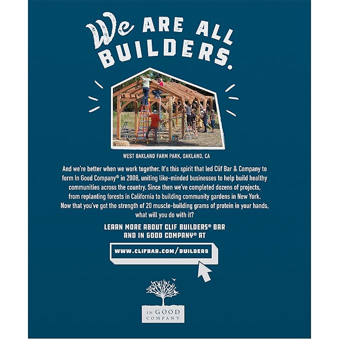 CLIF BUILDERS Protein Bars - Chocolate Mint Flavor - 20g Plant Based Protein - Gluten Free - Non-GMO - Low Glycemic - No Artificial Sweeteners - Value Pack, 2.4 oz. (12 Count)