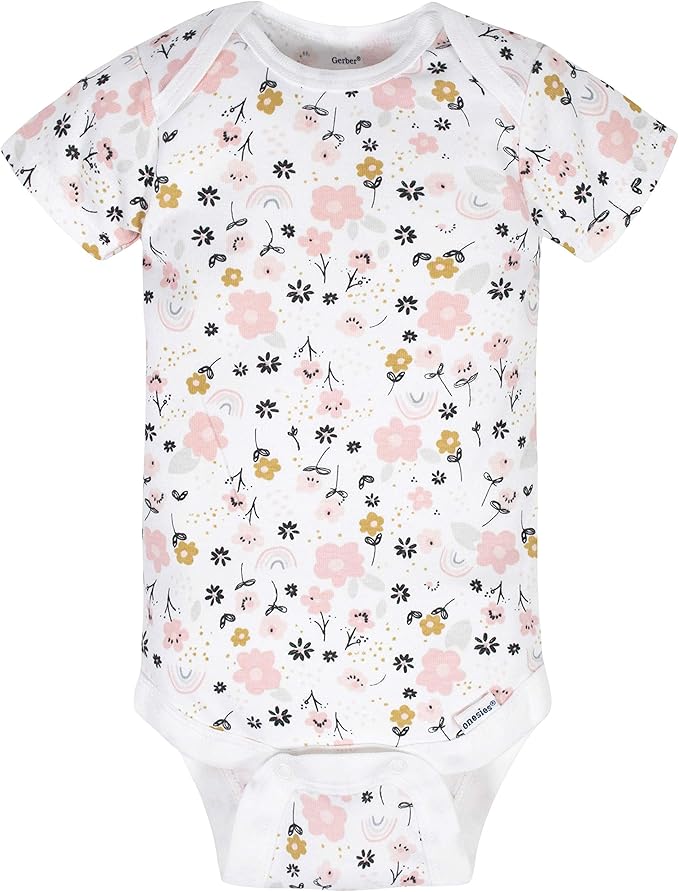 Gerber baby-girls 8-pack Short Sleeve Onesies Bodysuits
