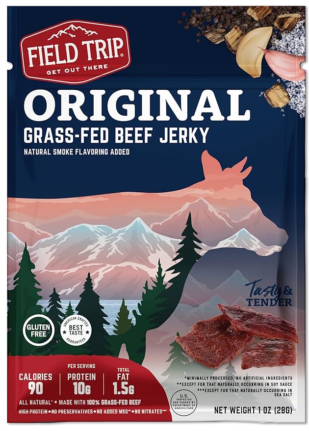 Field Trip Beef Jerky, Original, 1 Oz Bag, 12 Bags/carton