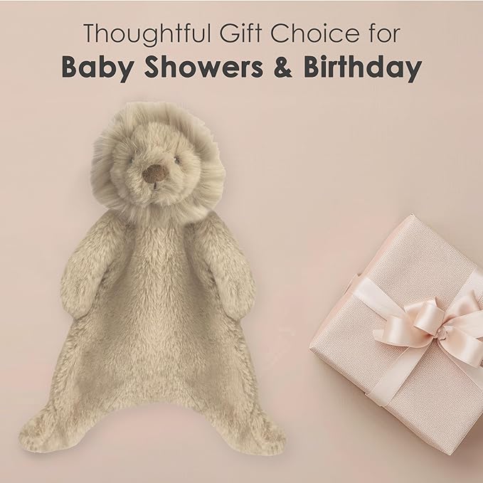 Mon Ami Luca The Lion Plush Security Blankie for Babies – 15”, Plush Stuffed Animal Security Blanket, Baby Snuggle Toy, Unisex Newborn Gifts