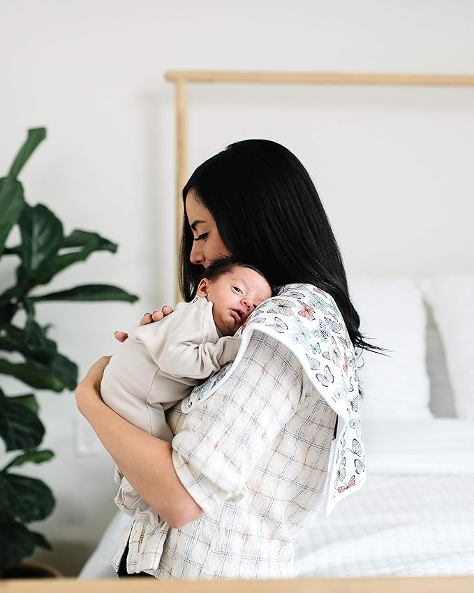 Copper Pearl Baby Burp Cloth Large 21''x10'' Size Premium Absorbent Triple Layer 3-Pack Gift Set “Dot