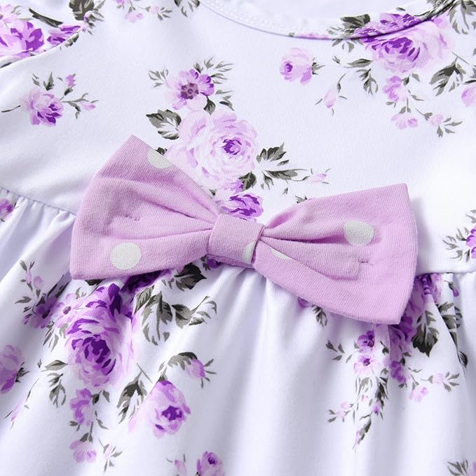 3PCS Baby Girl Clothes Ruffle Floral Shirt Tops Pants Headband Outfit Sets