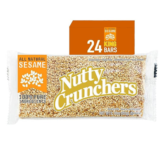 Nutty Crunchers All Natural Ingredients (Sesame, 24 Large Bars/box)
