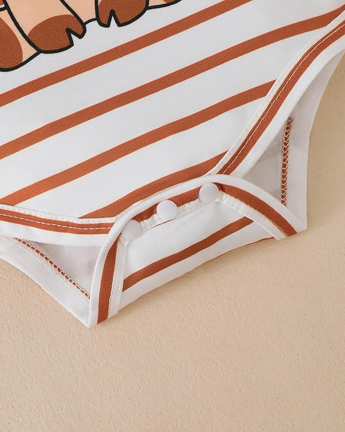 SUNNY PIGGY Baby Boy Clothes Newborn Infant Boys Outfits Romper Hat Pants 3PC Set 0-3 3-6 6-12 12-18 Month Clothing Gift