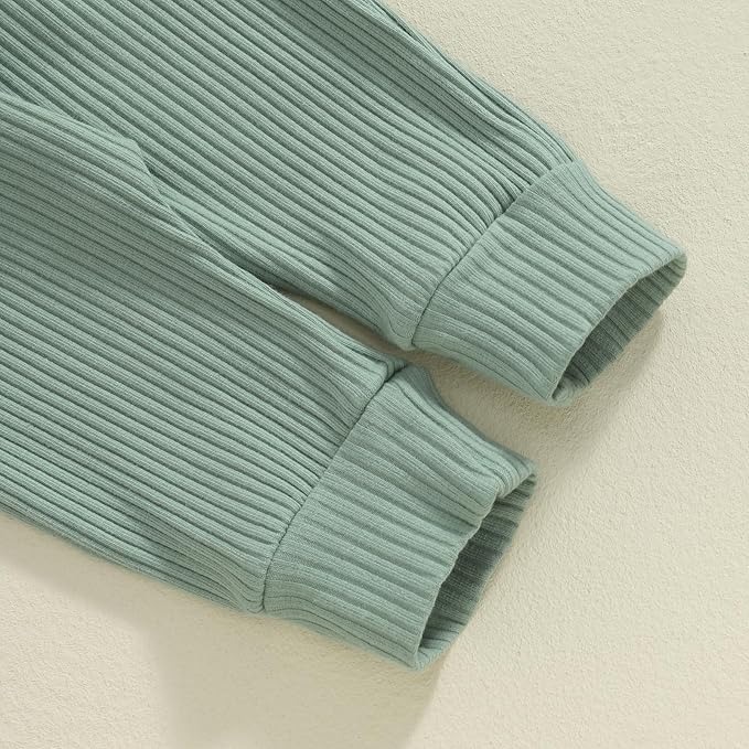 Tsnbre Newborn Baby Girl Outfits Daddys Girls Ruffle Long Sleeve Romper Top Pants Headband Infant Fall Winter Clothes