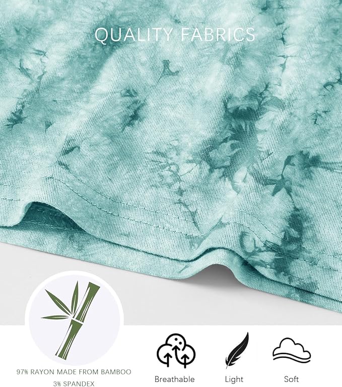 Jimonda Kids Soft Rayon From Bamboo Sleepwear Short Sleeve Boys Girls Pajama Outdoor 4-Piece tops&shorts Casual sets Tie PJ