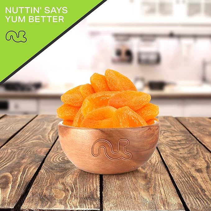 NUT CRAVINGS - Sun Dried Turkish Apricots, No Sugar Added (16oz, 1 LB) Bulk Dry Fruits Packed Fresh in Resealable Bag - Sweet Healthy Snack, Naturally Grown, Vegan, Kosher