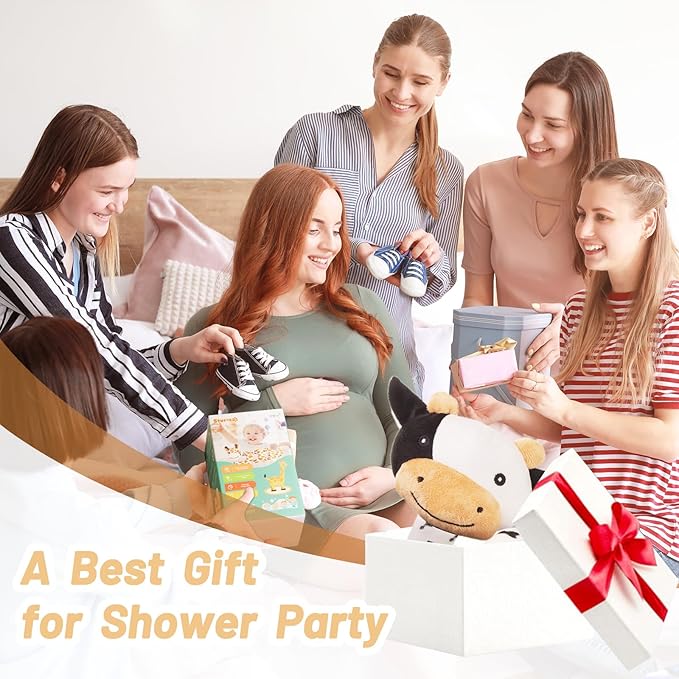 Spiral Car Seat Baby Toys 0-6 Months, Infant Carseat High Contrast Sensory Toys Hanging Stroller Accessories, Newborn Gifts for Baby Boys Girls Essentials Stuff, Cute Black and White Cow