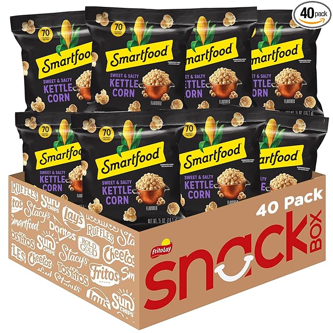 Smartfood Popcorn, Sweet & Salty Kettle Corn, 0.5 Ounce (Pack of 40)