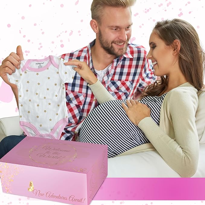 Sky Bliss 18pc Gift Set, Baby Grooming kit, Baby Clothes, Baby Rattle, Baby Blanket, Swaddle, Pacifier, Gifts for New Baby Girl, Newborn Essentials, Baby Gift Set (Grooming Kit), Gift for New mom.