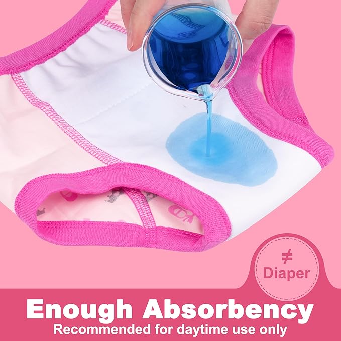 BIG ELEPHANT 10-Pack Baby Potty Training Underwear, Soft 100% Cotton Absorbent Training Pants for Boys & Girls, Ages 12M-10Y