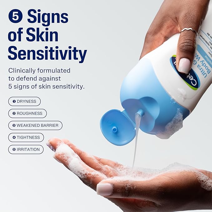 Cetaphil Ultra Gentle Refreshing Body Wash, For Dry to Normal, Sensitive Skin, 16.9oz Pack of 3, Aloe Vera, Calendula, Vitamin B5, Hypoallergenic, Paraben Free, Fragrance Free, Dermatologist Tested