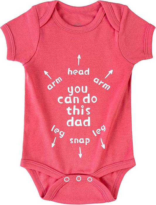 Cnins Funny Baby Bodysuit & Daddy Matching Cotton Outfit for Wild One 1st Birthday, Unisex Newborn Infant Clothes 0-24M