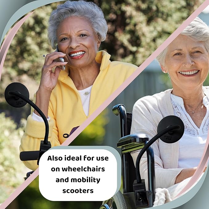 Stroller Mirror Upgraded Version 2.0- See Baby’s Face on Walks. Rear View Mirror for Prams and Strollers. Universal Stroller Accessory for Safety and Connection.