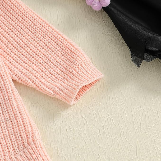 FYBITBO Baby Girl Boy Sweater Knit Oversized Pullover Sweatshirt Romper Onesie Warm Fall Winter Clothes Outfit Newborn