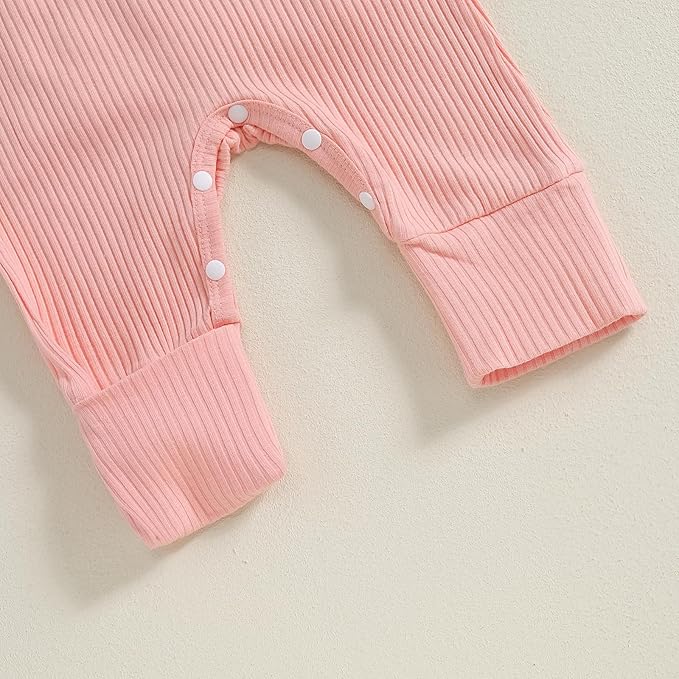 Newborn Girl Clothes Baby Girl Coming Home Outfit Zipper One-piece Outfits Ruffle Footie Bodysuit Jumpsuit Headband