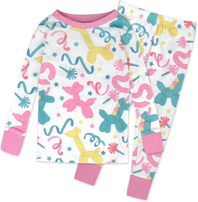 HonestBaby baby-girls 2-piece Pajamas Sleepwear Pjs 100% Organic Cotton for Baby, Toddler, Kids, Girl