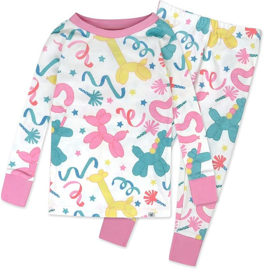 HonestBaby baby-girls 2-piece Pajamas Sleepwear Pjs 100% Organic Cotton for Baby, Toddler, Kids, Girl