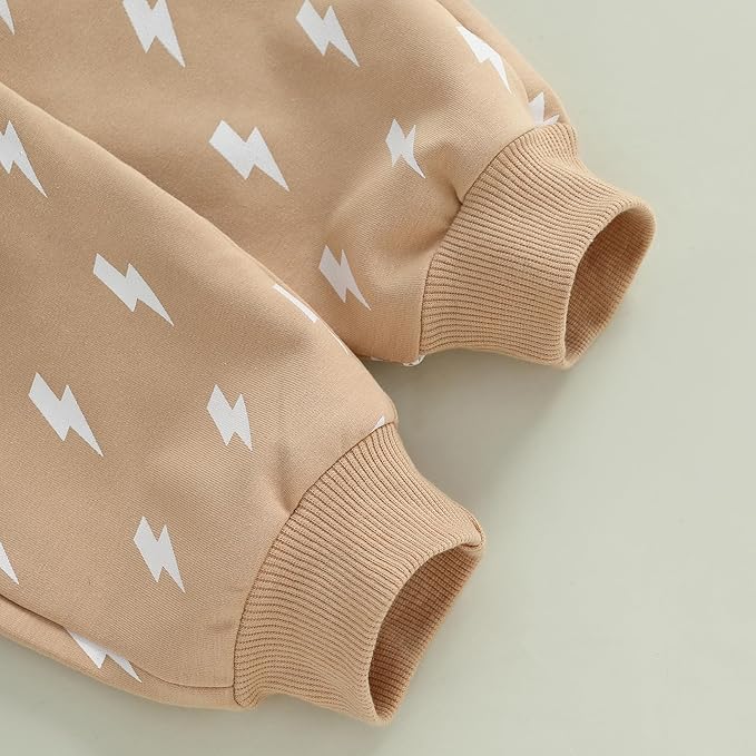 2Pcs Baby Boys Hoodie Tops Pants Set Dinosaur Deer Print Sweatsuit Fall Winter Outfits