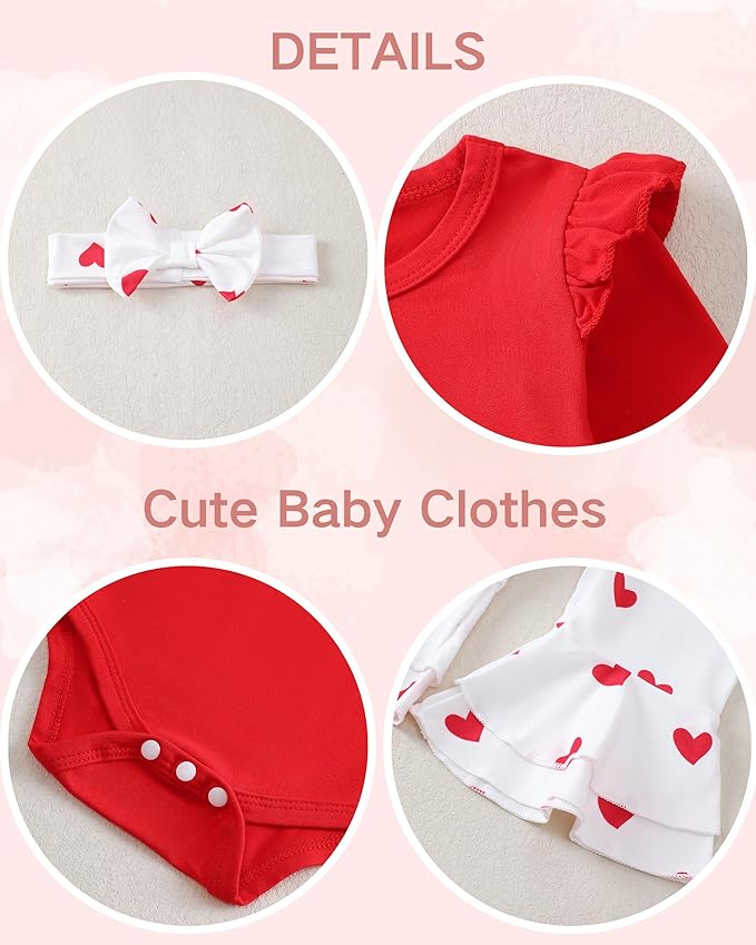 Renotemy Preemie Newborn Baby Girl Clothes Infant Romper Fall Winter Outfits Gifts for Girls Cute Bell Bottoms Pant Sets