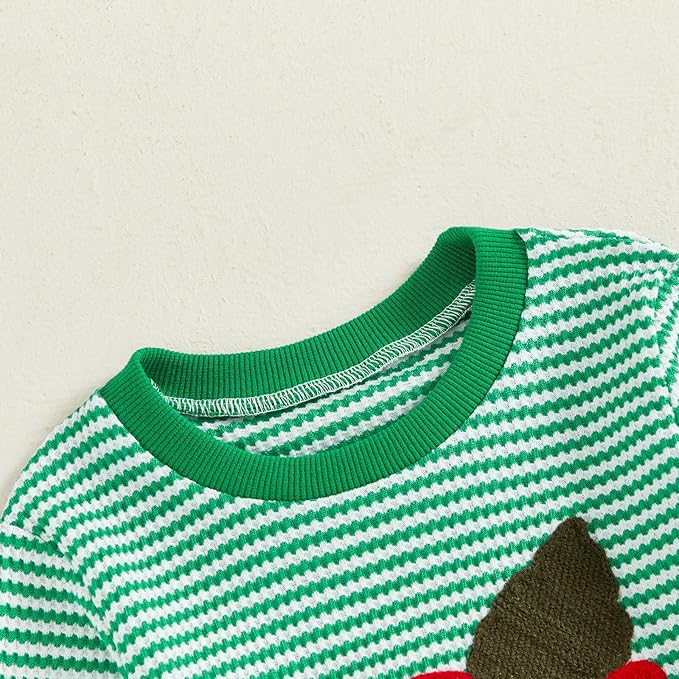 CIYCUIT Toddler Baby Boy Outfits Striped Sweatshirt Pants Clothes Set