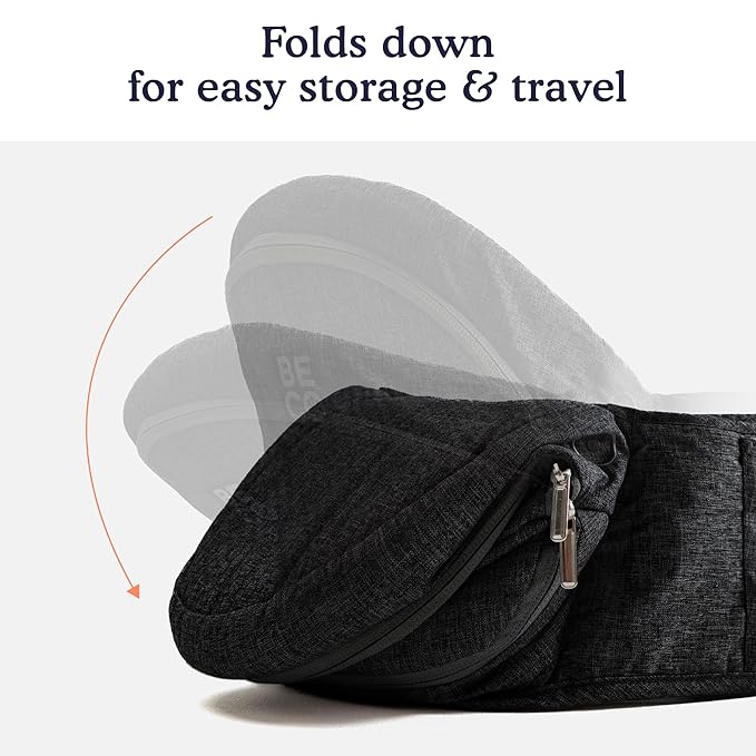 Beco Foldable Hip Seat Carrier - Baby 4-in-1 Easy-to-Use Carrier with Space-Saving Design for Newborn to Toddler (0-36 months/7-32.8 lbs (Black)