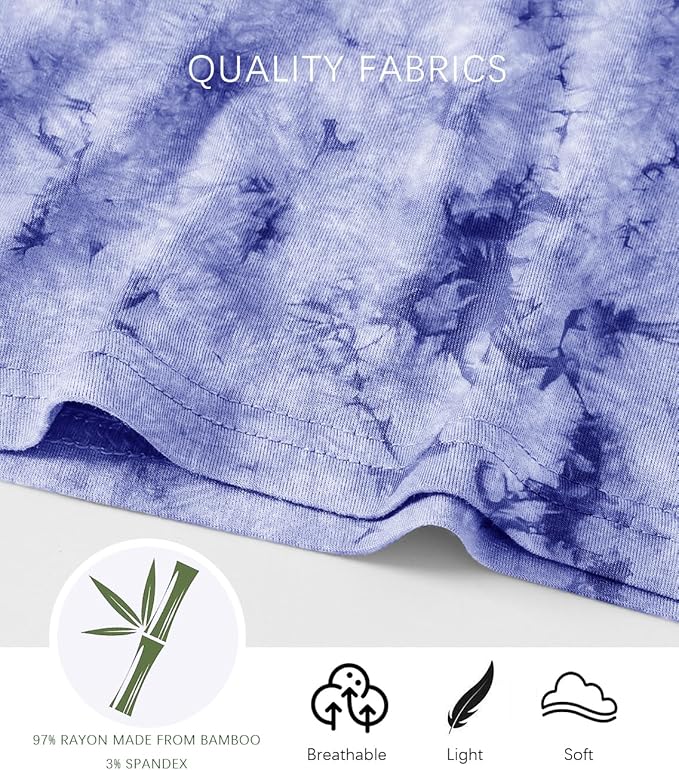 Jimonda Baby/Toddler Soft Sleepwear Short sleeve Kids Cool Pajama Outdoor 2-Piece Shirt&Shorts Casual sets Tie Dye PJ