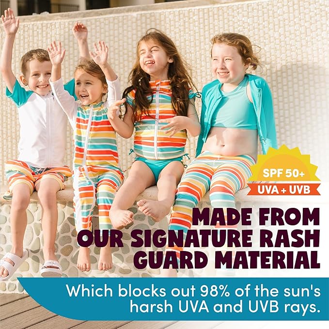 SwimZip Boys' Long-Sleeve UPF 50+ Swimsuit for Baby, Toddler, & Little Boys