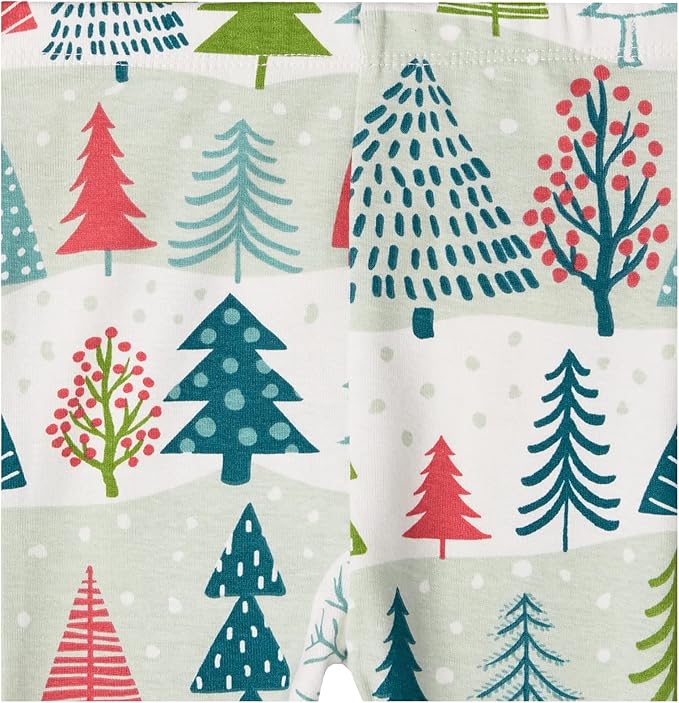 HonestBaby 4 Piece Pajamas Sleepwear Pjs 100% Organic Cotton for Infant Baby and Toddler Boys, Girls, Unisex