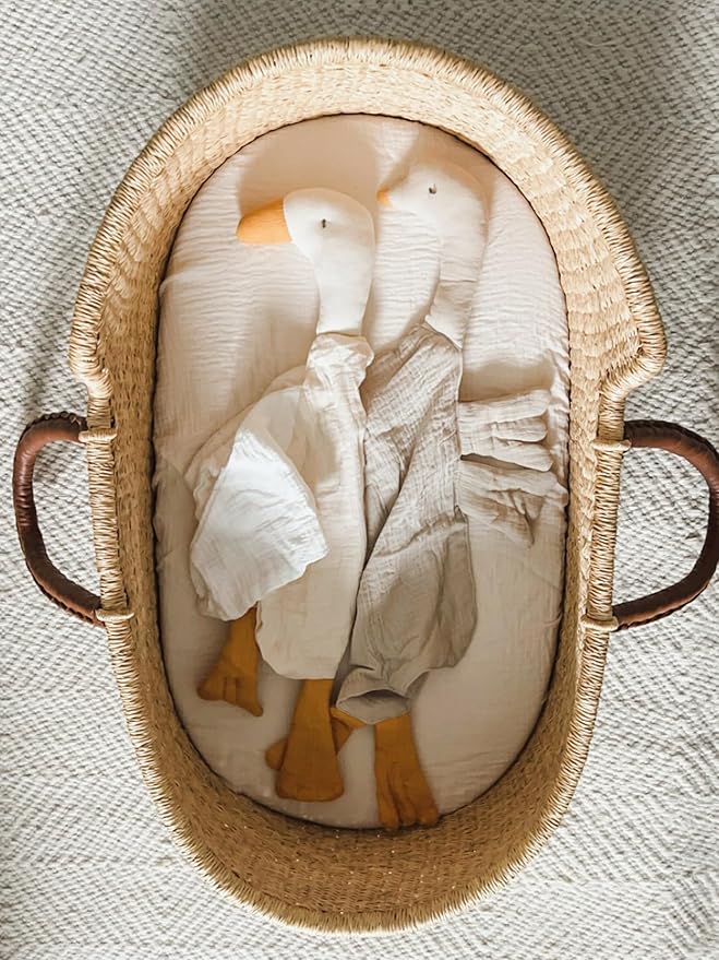 Baby Toys Lovey Blanket Soft Duck Toys for Newborn Essentials 0-6 Months, Sensory Stuffed Animal Security Blanket for Boys and Girls (Duck-Roman Green)