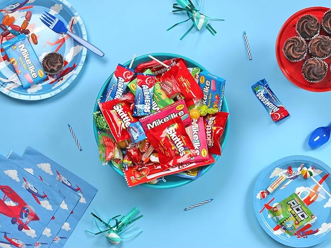 Candy Assortment Bulk - 8 Pounds - Back To School Candies - Halloween Variety Pack - Bag Individually Wrapped - Pinata Filler Candies