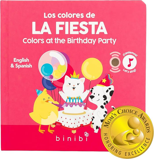 Binibi Spanish Musical Colors at The Birthday Party | Spanish Learning for Kids | Bilingual Children's Book for Babies & Toddlers 1-3 | Libro en espaol para bebes