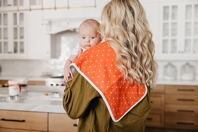 Copper Pearl Baby Burp Cloth Large 21''x10'' Size Premium Absorbent Triple Layer 3-Pack Gift Set Griswold