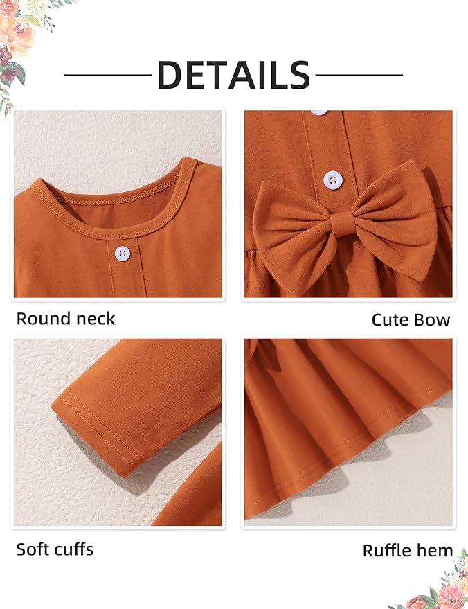 oklady Toddler Baby Girl Clothes Solid Color Ruffle Tops Floral Pants with Headband Fall Winter Cute Girl Outfits