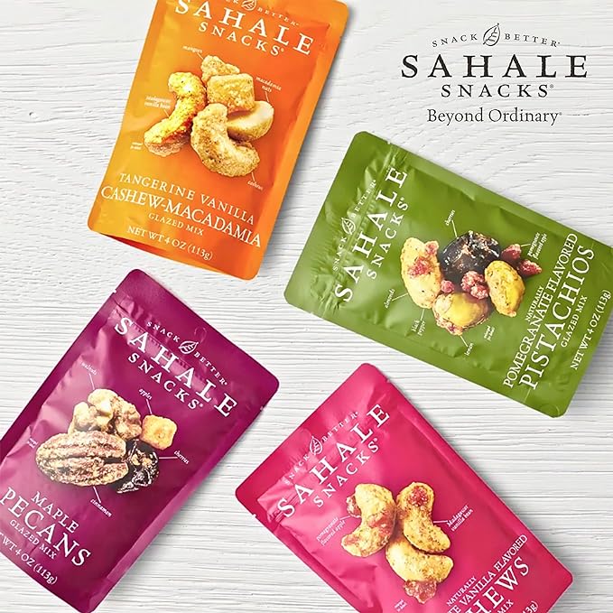Sahale Snacks Glazed Nut Mix Variety Pack, 4 Ounces (Pack of 6)