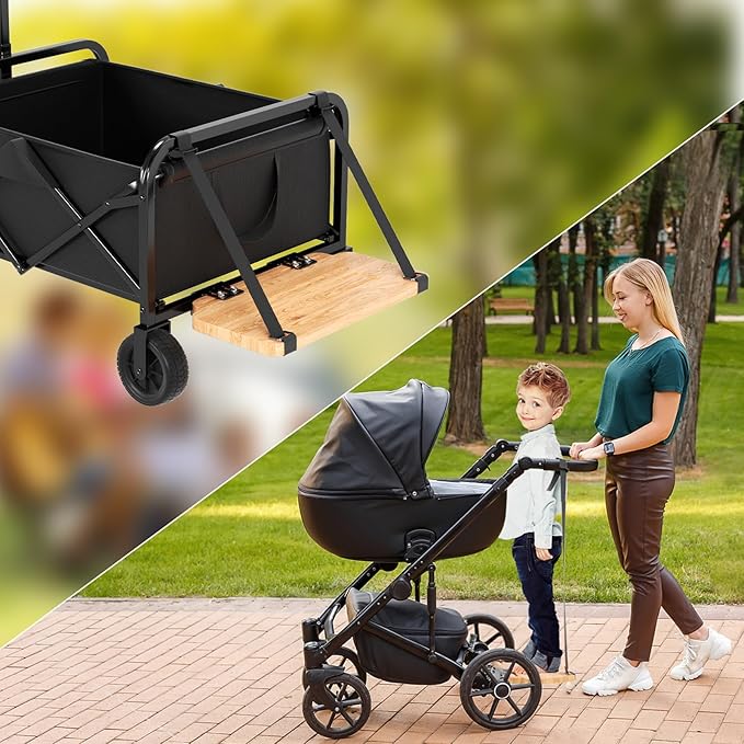 Stroller Wagon Standing Board - Stand Up Attachment with Slip-Resistant Surface for Toddlers Suitable for All 2-Seat & 4-Seater Wagon Strolle Accessories (Style 1)