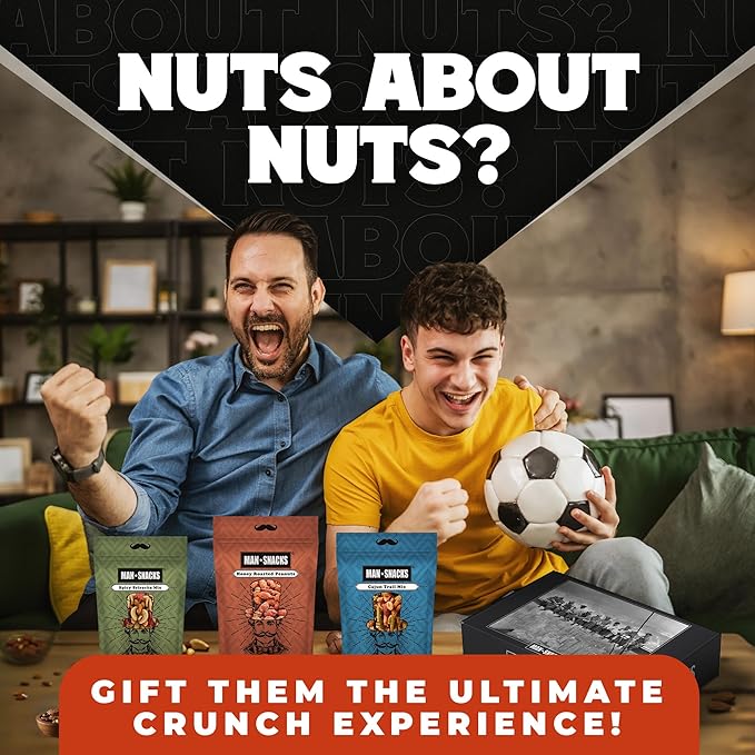 Nuts Gift Basket for Men | 8 Delicious Flavors of Gourmet Nuts | For Men, Dad, Husband, Son | Gift Box